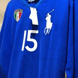 Polo by Ralph Lauren Royal Blue Polo Shirt with White Logos and Number